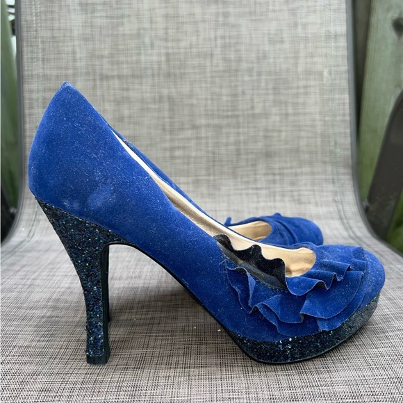 Daytrip Blue Glitter Heels - Picture 6 of 6